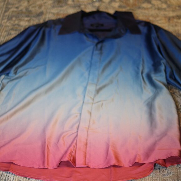 Bardot Solita Satin Ombre Button-up Shirt - Picture 2 of 4